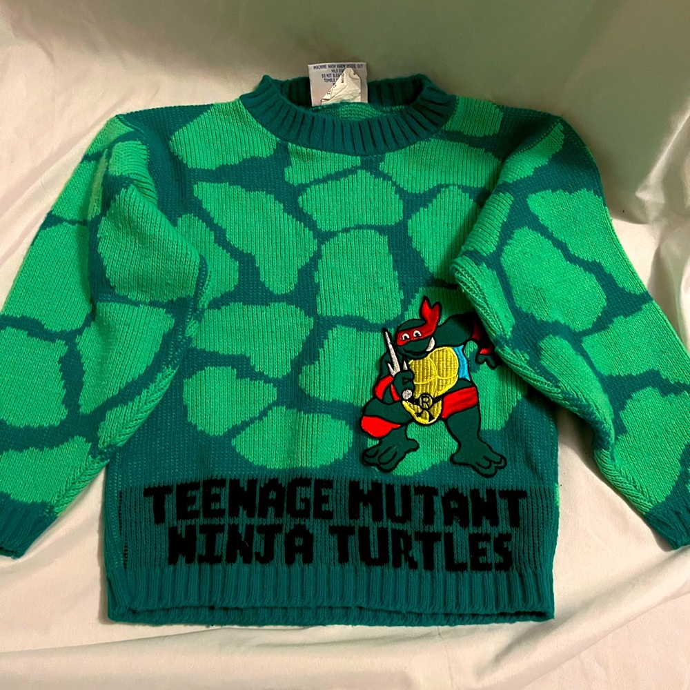 Vintage ninja turtle kids sweater 4t
